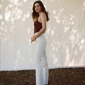 Reformation Cynthia High Rise Straight Jeans Bone size 27.